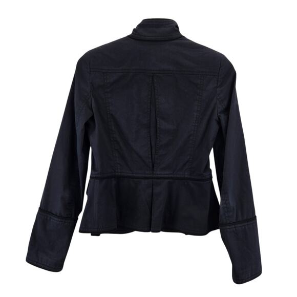 Burberry London Lightweight Military Jacket Women 4 XS Navy Blue Preppy Academia - Picture 3 of 12
